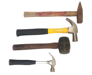 different hammers tool collection set