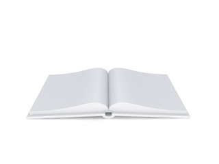 Opened empty book.