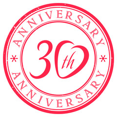 30 years anniversary stamp