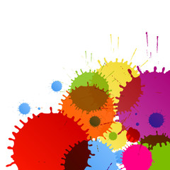 Abstract paint color splashes detailed background illustration