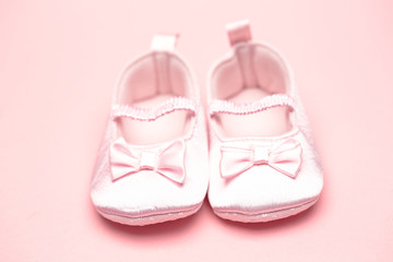 Baby girls pink booties