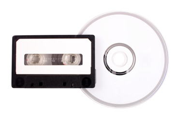 Obraz premium Audio cassette to compact disk