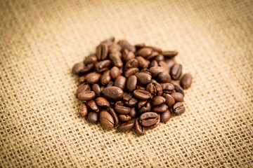 Pile of coffee beans