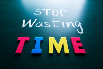 Stop wasting time concept