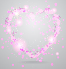 Shining heart background