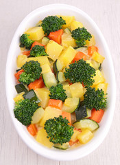 dish with vegetables