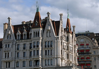 Edificio de viviendas en el centro de Lausanne, Suiza