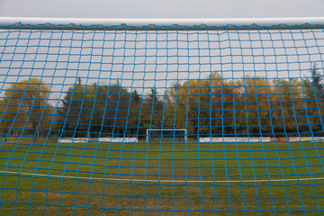 Campo de futbol desde la red de portería © Siur