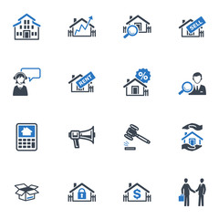 Real Estate Icons - Blue Series