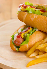 Hot dogs close- up