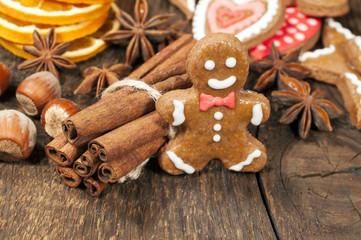 gingerbread man and spices
