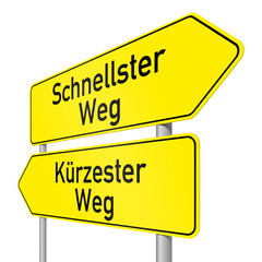 schild lr schnellster weg kuerzester weg I