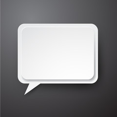 Paper white speech bubble.