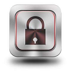Security aluminum glossy icon