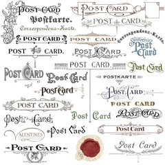 Old postcards set