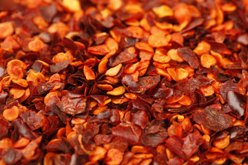 Red Chilli Flakes Background