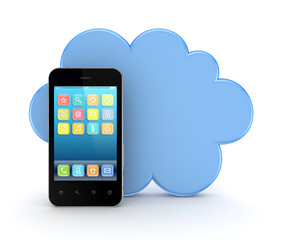 Cloud computing concept.