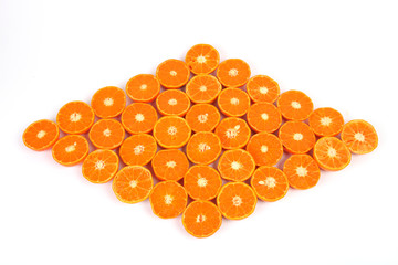 Raute aus Mandarinen