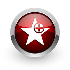star red circle web glossy icon