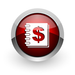 money red circle web glossy icon