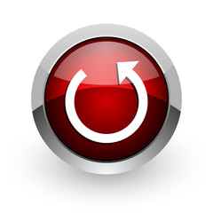 rotate red circle web glossy icon