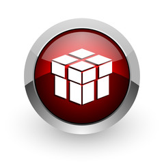 box red circle web glossy icon