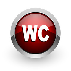 wc red circle web glossy icon