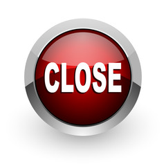 close red circle web glossy icon