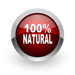 natural red circle web glossy icon