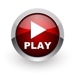 play red circle web glossy icon