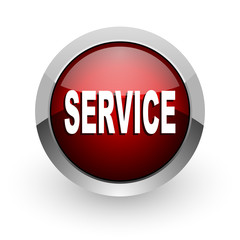 service red circle web glossy icon