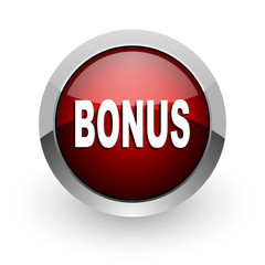 bonus red circle web glossy icon