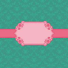 Template frame design for greeting card .
