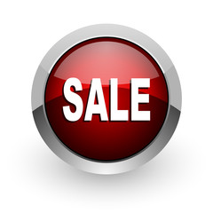 sale red circle web glossy icon