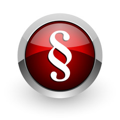 paragraph red circle web glossy icon