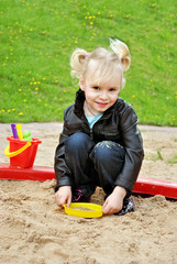 The girl in the sandbox