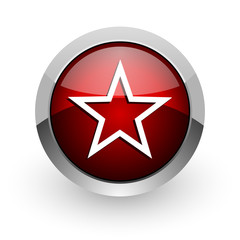 star red circle web glossy icon