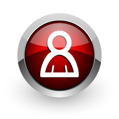 account red circle web glossy icon