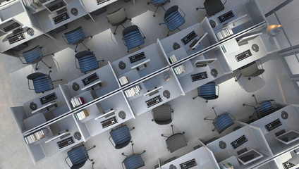 office interior top view