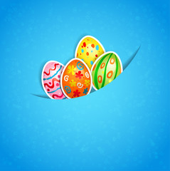 Easter blue background with egg