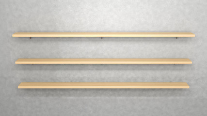 concrete wall with shelf