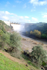 PRESA DE GUILLENA EN SEVILLA. ANDALUCÍA. ESPAÑA