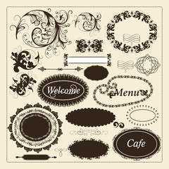 Calligraphic design elements and page decorations