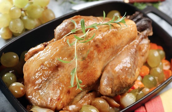 pintade aux raisins 2