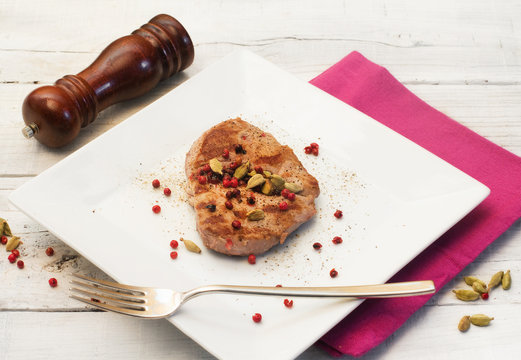 pork fillet with  spices