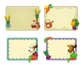 Fototapeta premium The cartoon labels - banners - illustration for the children