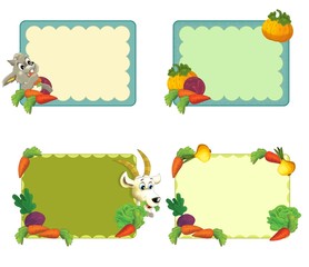 Fototapeta premium The cartoon labels - banners - illustration for the children
