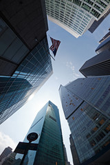Fototapeta na wymiar Korporacyjnych budynków w Manhattanie