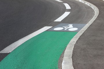 Signalisation horizontale de piste cyclable