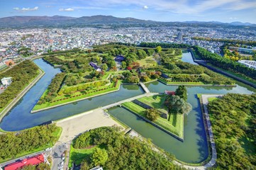 Fototapeta premium Park Goryokaku w Hakodate w Japonii